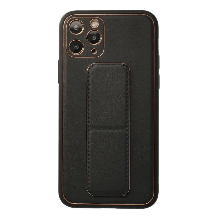 BUĞZ İphone 11 Pro Kılıf Coco Deri Standlı Kapak - Siyah
