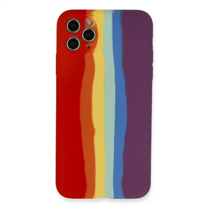 BUĞZ İphone 11 Pro Kılıf Ebruli Lansman Silikon - Kırmızı-mor