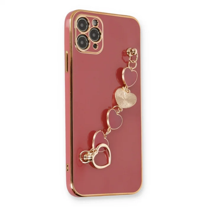 BUĞZ İphone 11 Pro Kılıf Esila Silikon - Kırmızı