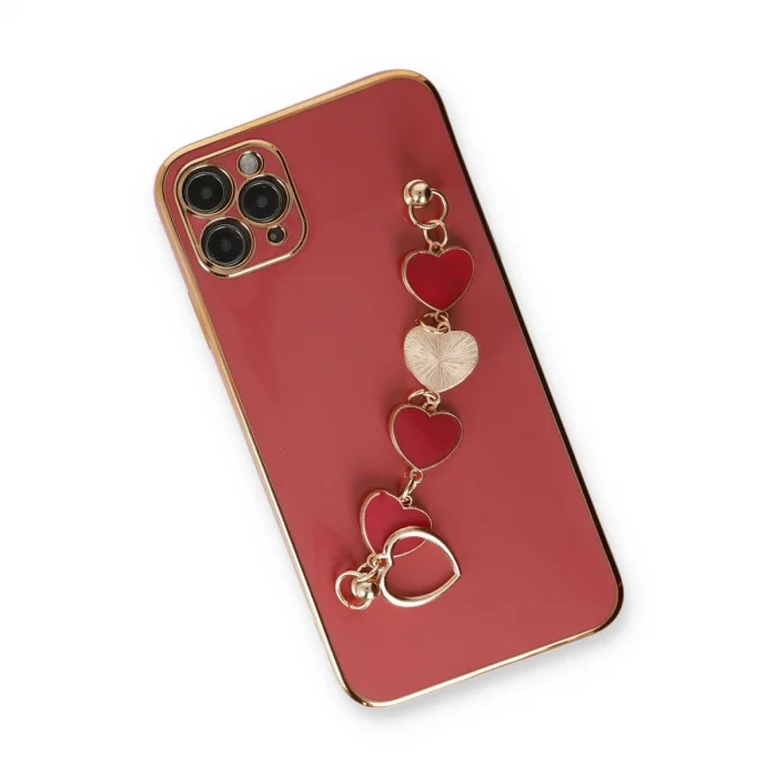 BUĞZ İphone 11 Pro Kılıf Esila Silikon - Kırmızı