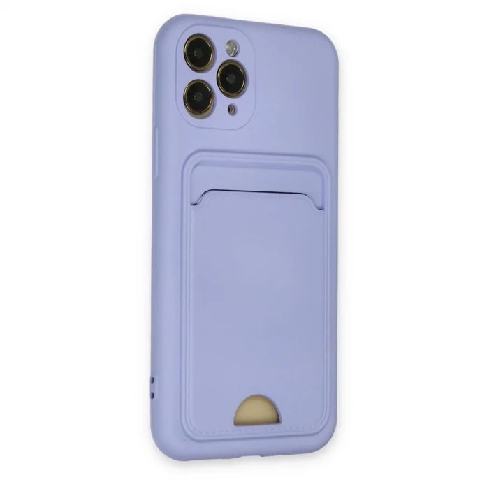 BUĞZ İphone 11 Pro Kılıf Kelvin Kartvizitli Silikon - Lila