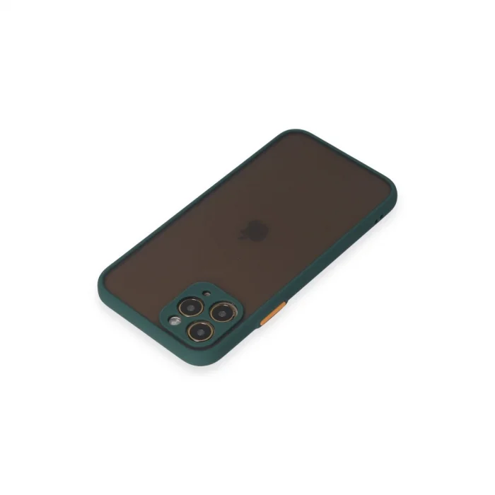 BUĞZ İphone 11 Pro Kılıf Montreal Silikon Kapak - Yeşil