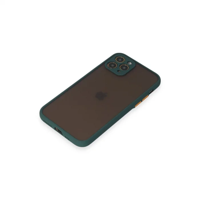 BUĞZ İphone 11 Pro Kılıf Montreal Silikon Kapak - Yeşil