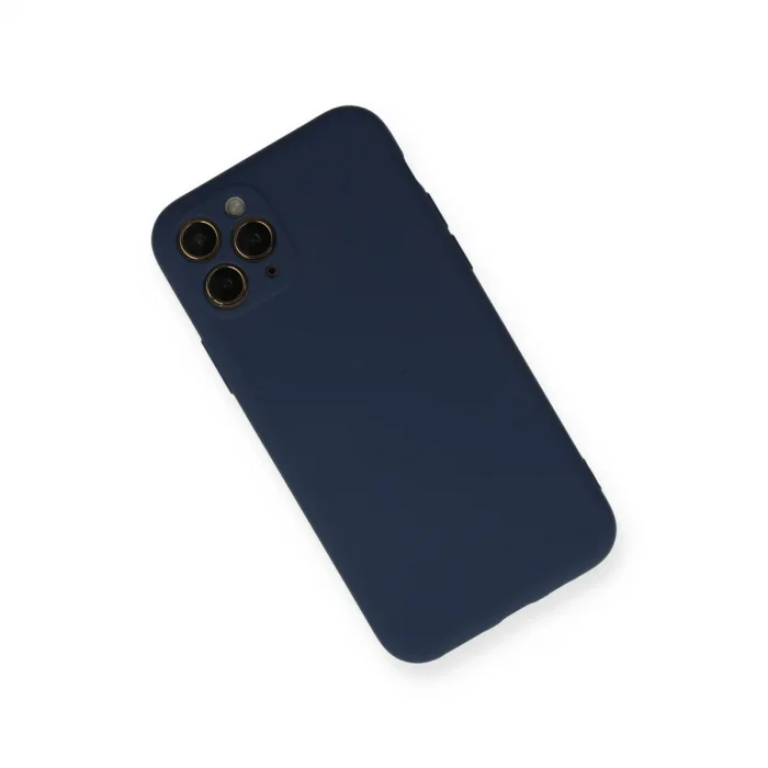 BUĞZ İphone 11 Pro Kılıf Nano İçi Kadife Silikon - Lacivert