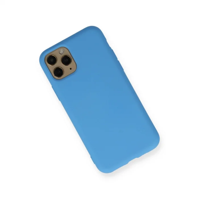 BUĞZ İphone 11 Pro Kılıf Nano İçi Kadife Silikon - Mavi
