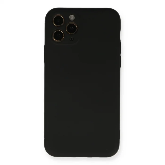 BUĞZ İphone 11 Pro Kılıf Nano İçi Kadife Silikon - Siyah