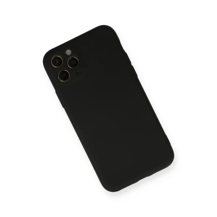 BUĞZ İphone 11 Pro Kılıf Nano İçi Kadife Silikon - Siyah