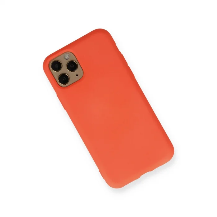 BUĞZ İphone 11 Pro Kılıf Nano İçi Kadife Silikon - Turuncu
