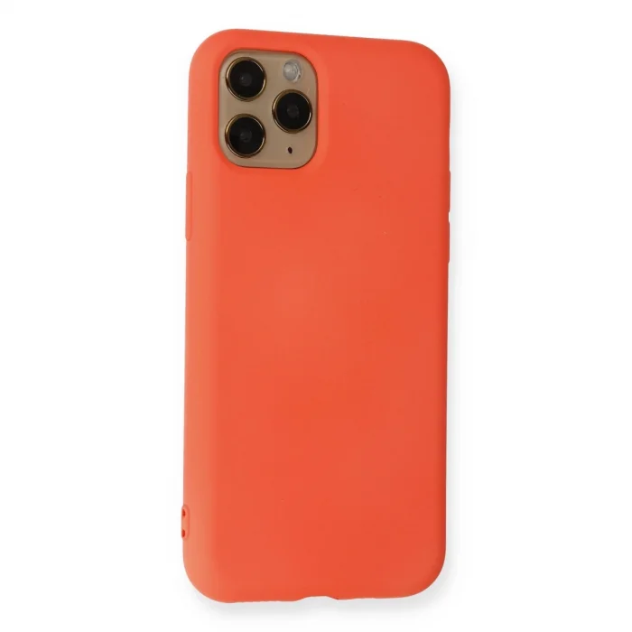 BUĞZ İphone 11 Pro Kılıf Nano İçi Kadife Silikon - Turuncu