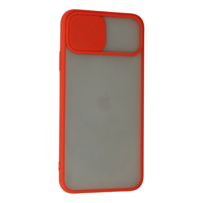 BUĞZ İphone 11 Pro Kılıf Palm Buzlu Kamera Sürgülü Silikon - Kırmızı