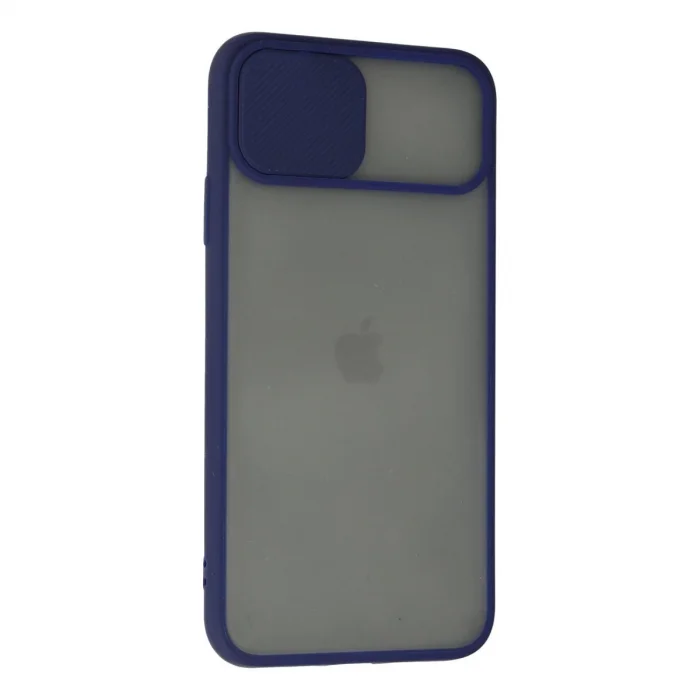 BUĞZ İphone 11 Pro Kılıf Palm Buzlu Kamera Sürgülü Silikon - Lacivert