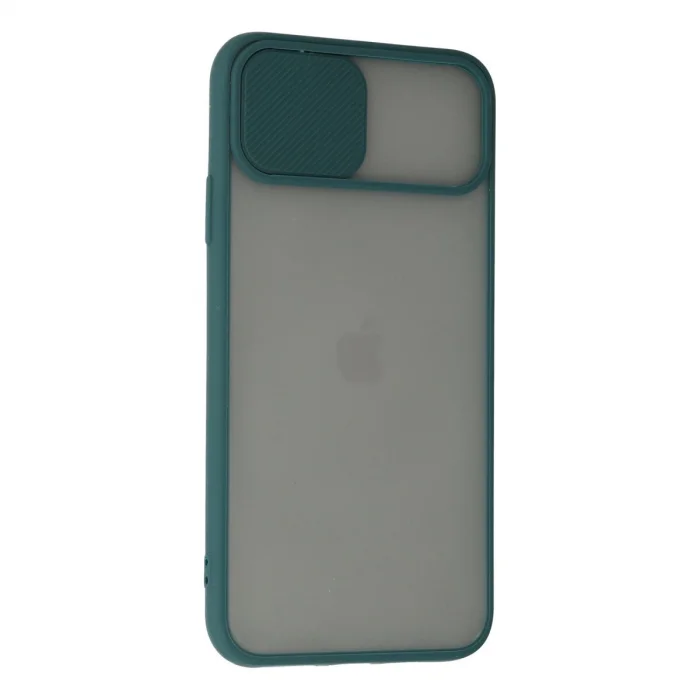 BUĞZ İphone 11 Pro Kılıf Palm Buzlu Kamera Sürgülü Silikon - Yeşil