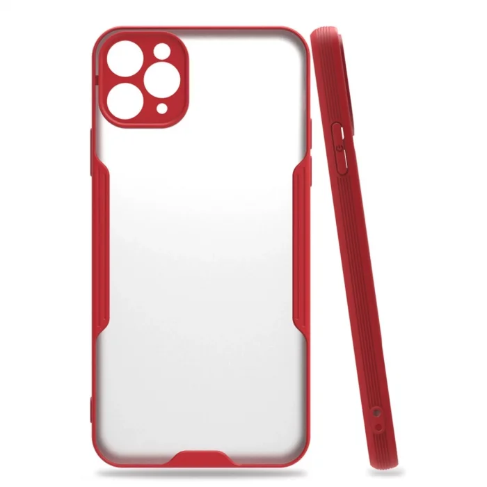 BUĞZ İphone 11 Pro Kılıf Platin Silikon - Kırmızı
