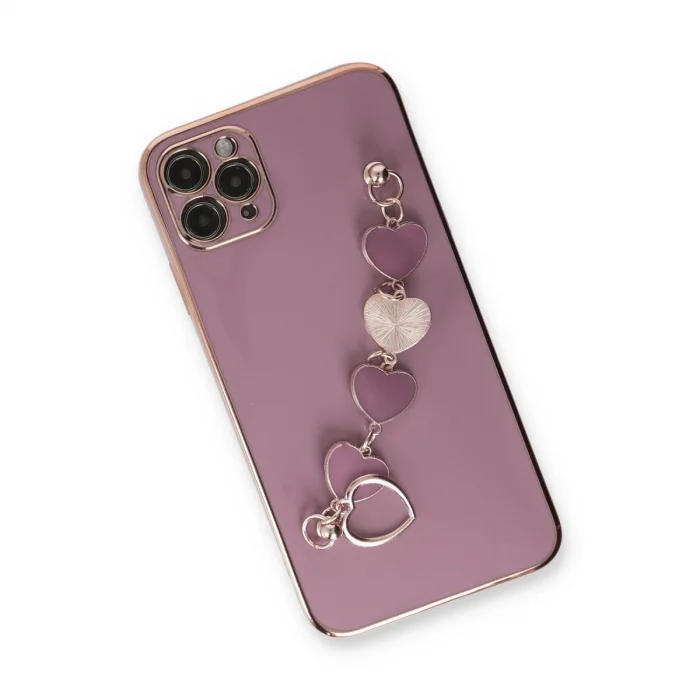 BUĞZ İphone 11 Pro Max Kılıf Esila Silikon - Mor