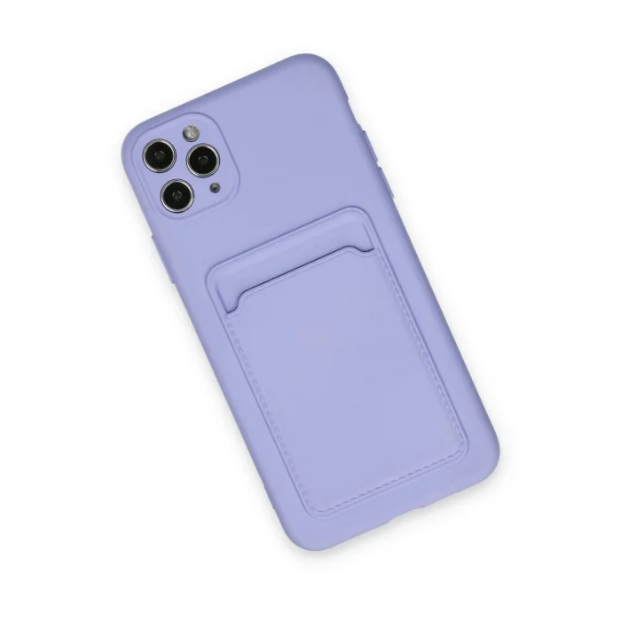 BUĞZ İphone 11 Pro Max Kılıf Kelvin Kartvizitli Silikon - Lila