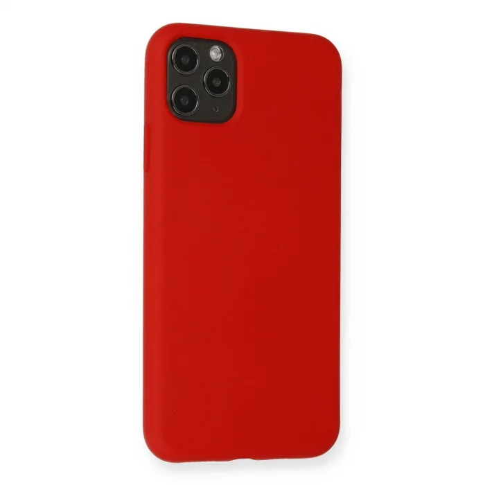 BUĞZ İphone 11 Pro Max Kılıf Nano İçi Kadife Silikon - Kırmızı