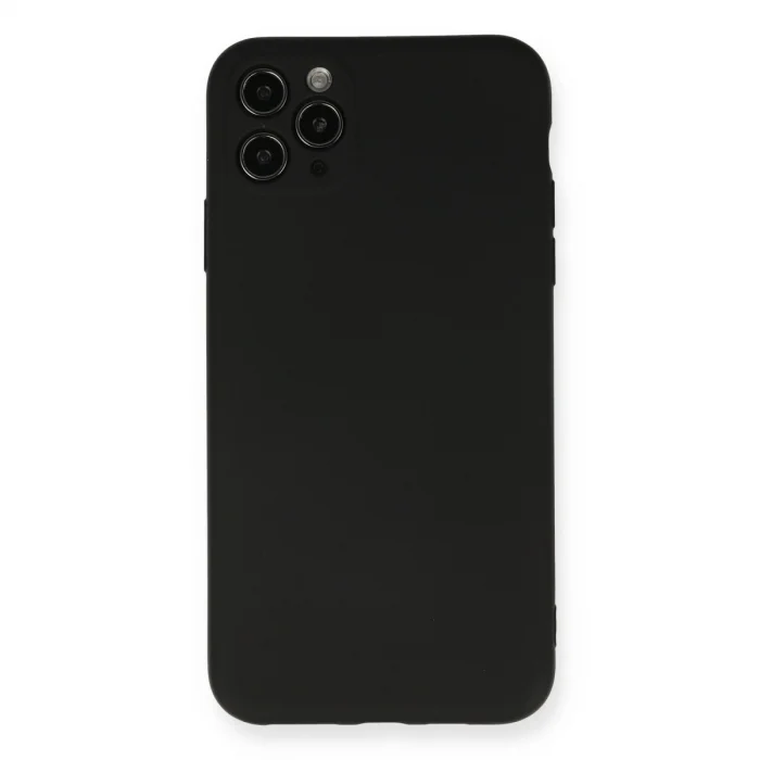 BUĞZ İphone 11 Pro Max Kılıf Nano İçi Kadife Silikon - Siyah