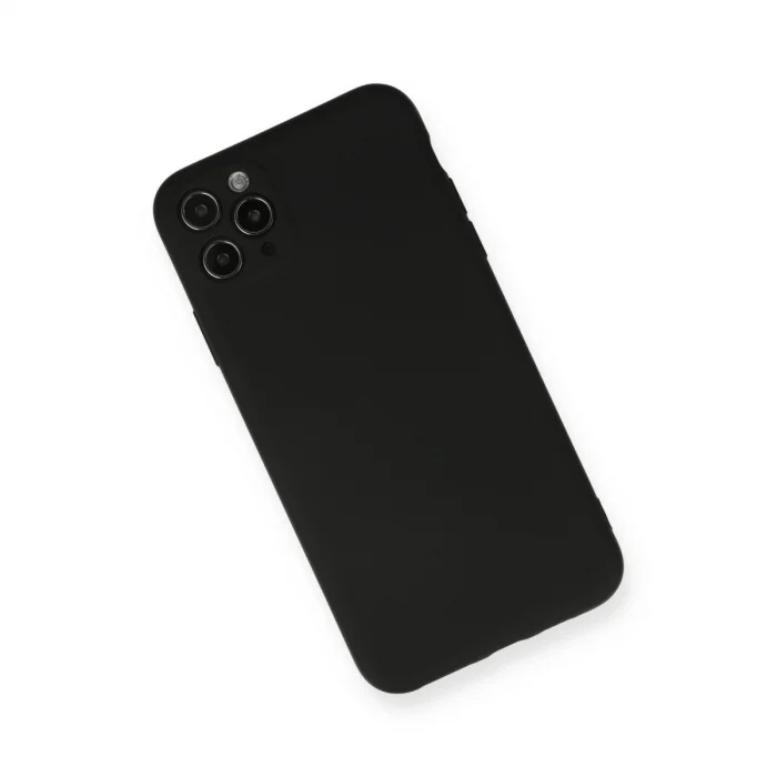 BUĞZ İphone 11 Pro Max Kılıf Nano İçi Kadife Silikon - Siyah
