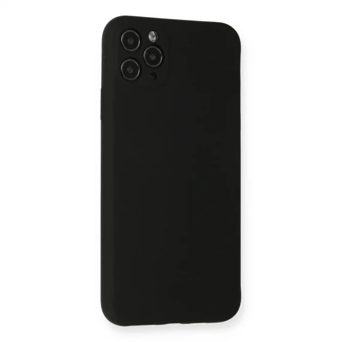 BUĞZ İphone 11 Pro Max Kılıf Nano İçi Kadife Silikon - Siyah