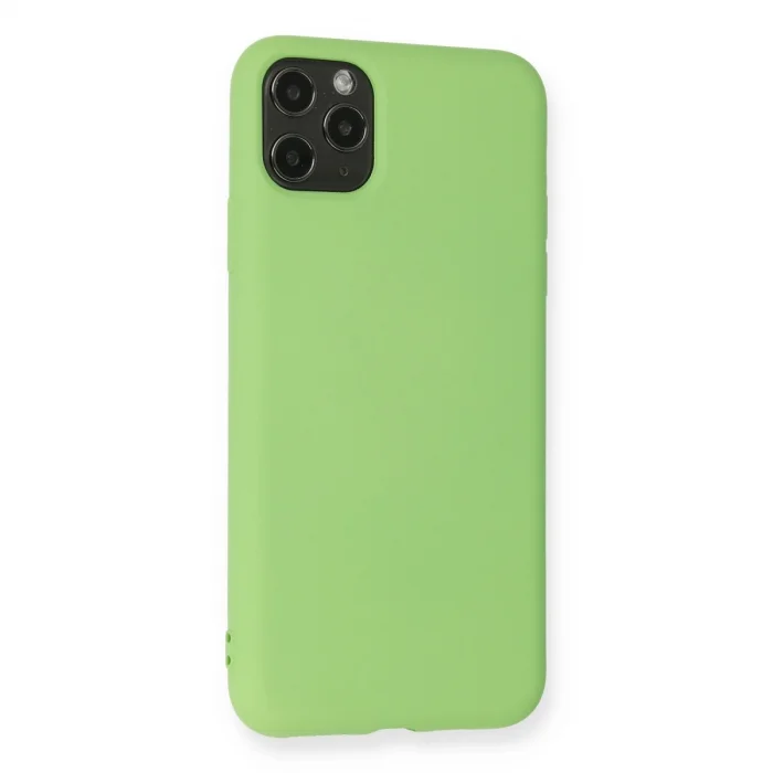BUĞZ İphone 11 Pro Max Kılıf Nano İçi Kadife Silikon - Yeşil
