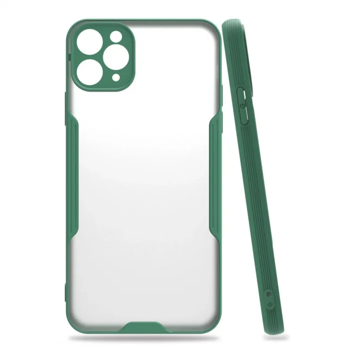 BUĞZ İphone 11 Pro Max Kılıf Platin Silikon - Yeşil