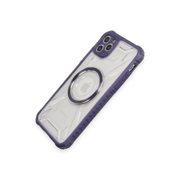 BUĞZ İphone 11 Pro Max Kılıf Prag Magneticsafe Kapak - Derin Mor