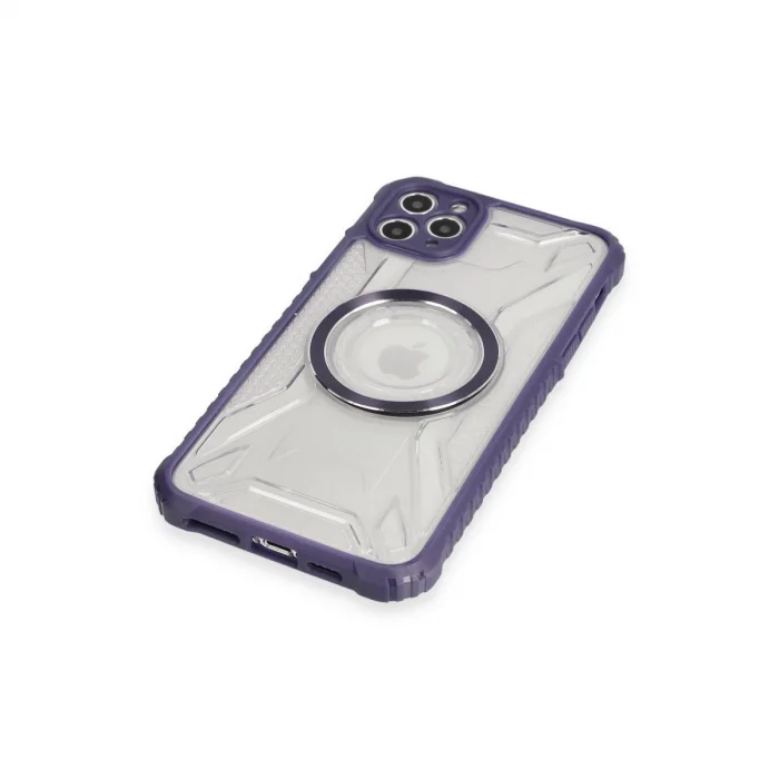 BUĞZ İphone 11 Pro Max Kılıf Prag Magneticsafe Kapak - Derin Mor