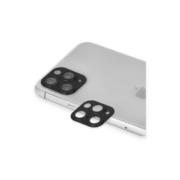 BUĞZ İphone 11 Pro Max Pers Alüminyum Kamera Lens - Siyah