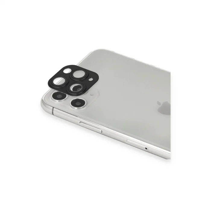 BUĞZ İphone 11 Pro Max Pers Alüminyum Kamera Lens - Siyah