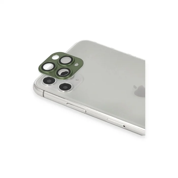 BUĞZ İphone 11 Pro Max Pers Alüminyum Kamera Lens - Yeşil