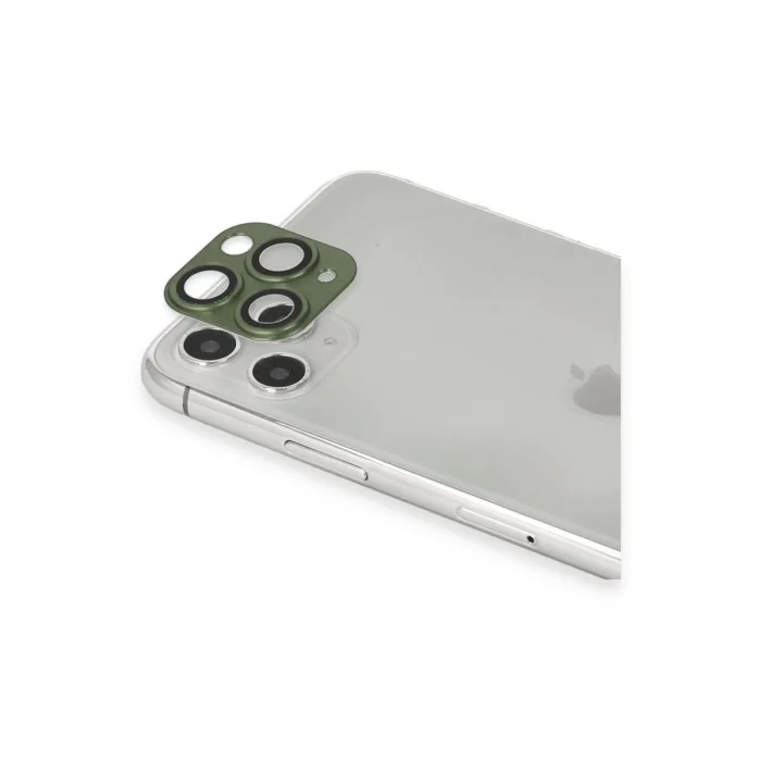 BUĞZ İphone 11 Pro Max Pers Alüminyum Kamera Lens - Yeşil