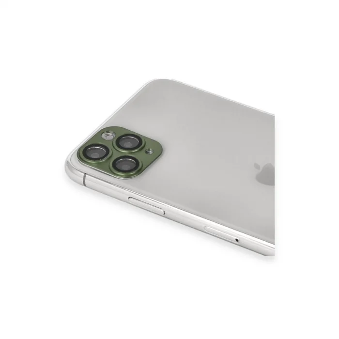 BUĞZ İphone 11 Pro Max Pers Alüminyum Kamera Lens - Yeşil