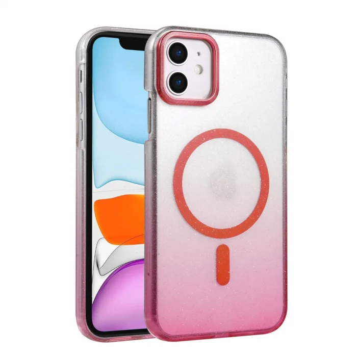 BUĞZ İphone 12 Glossy Magsafe Kapak - Pembe