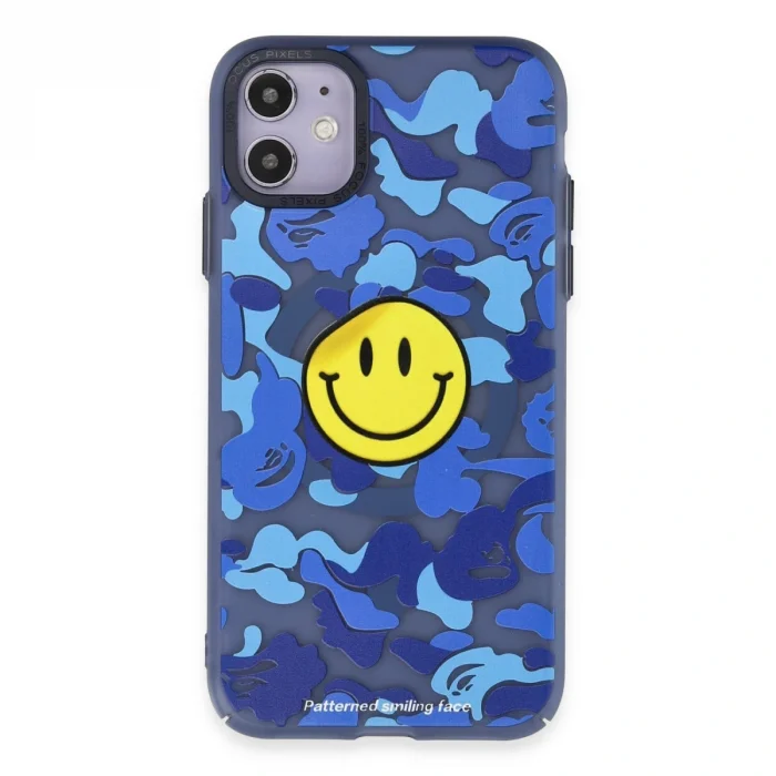 BUĞZ İphone 12 Kılıf Apollo Magneticsafe Desenli Kapak - Apollo Mavi - 1