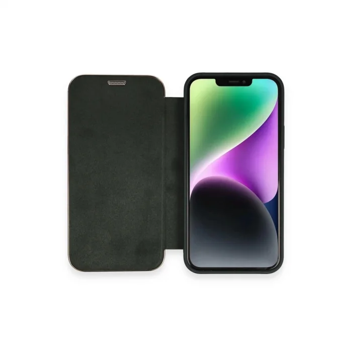 BUĞZ İphone 12 Kılıf Dolpin Kapaklı - Koyu Yeşil