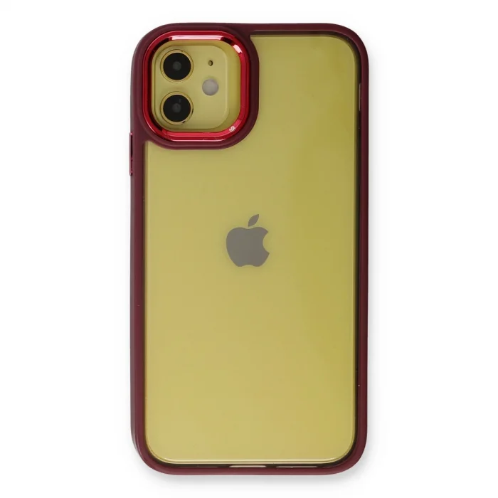 BUĞZ İphone 12 Kılıf Dora Kapak - Kırmızı