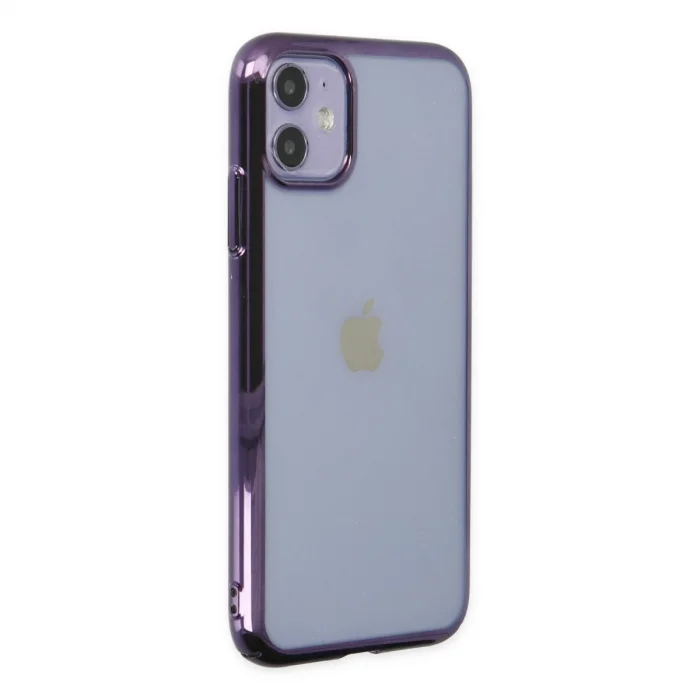 BUĞZ İphone 12 Kılıf Element Silikon - Mor