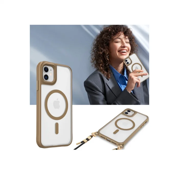 BUĞZ İphone 12 Kılıf Enka Magsafe Silikon Kılıf - Desert