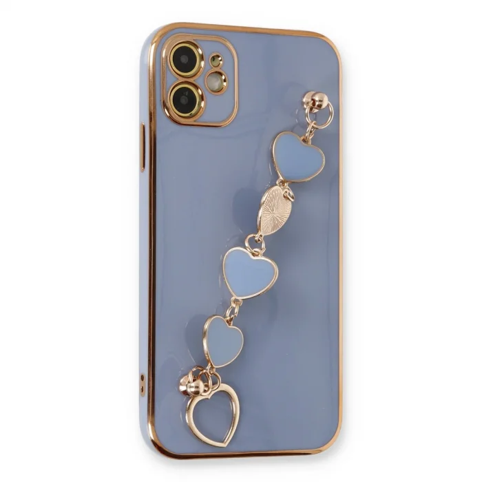 BUĞZ İphone 12 Kılıf Esila Silikon - Gri