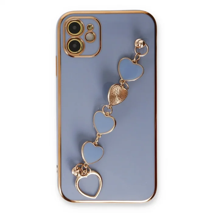 BUĞZ İphone 12 Kılıf Esila Silikon - Gri