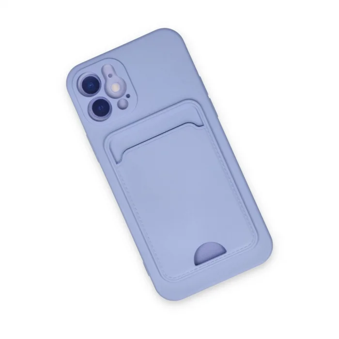 BUĞZ İphone 12 Kılıf Kelvin Kartvizitli Silikon - Lila