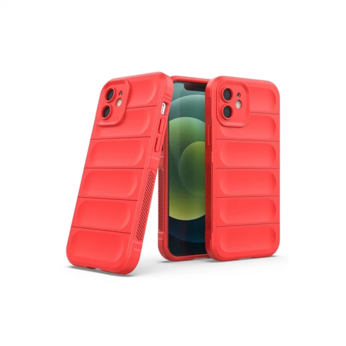 BUĞZ İphone 12 Kılıf Optimum Silikon - Kırmızı