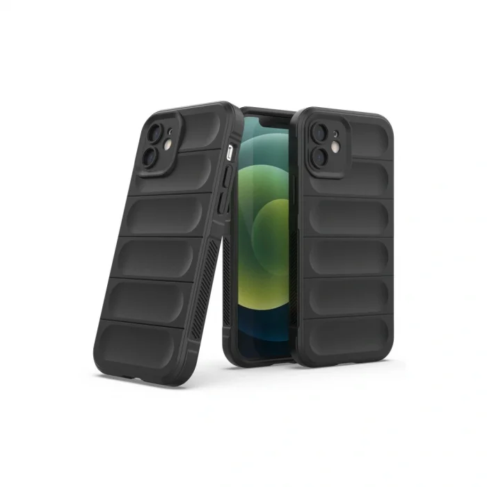 BUĞZ İphone 12 Kılıf Optimum Silikon - Siyah