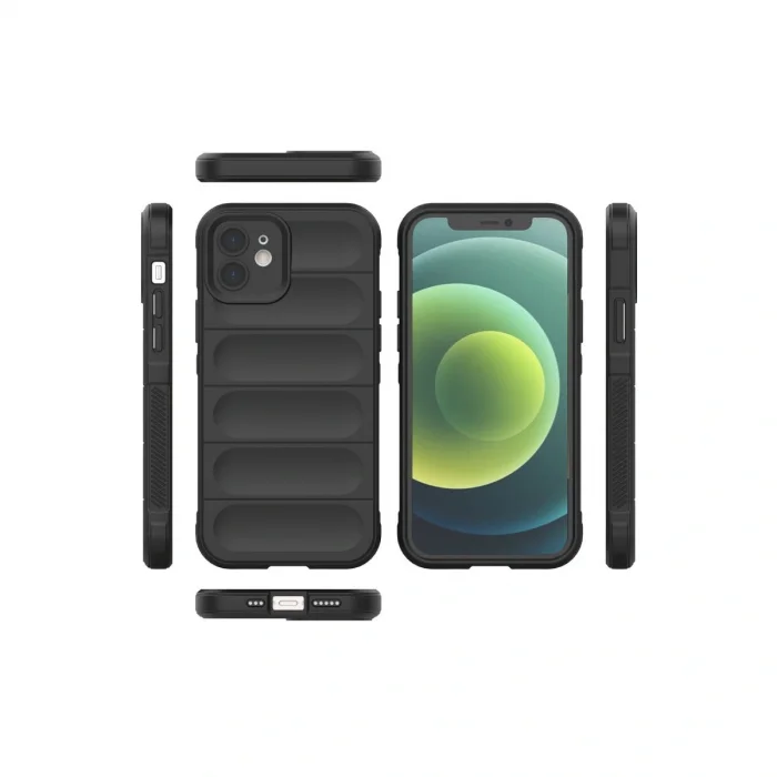 BUĞZ İphone 12 Kılıf Optimum Silikon - Siyah