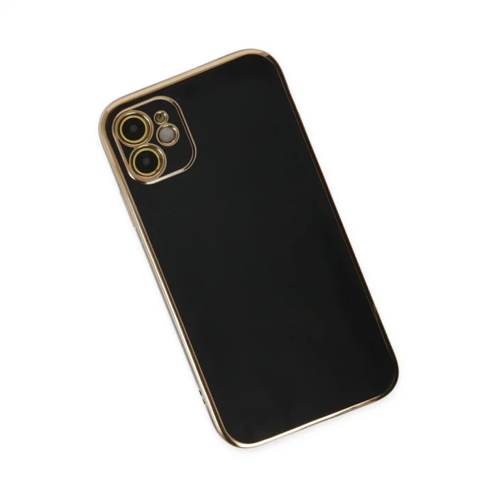 BUĞZ İphone 12 Kılıf Volet Silikon - Siyah