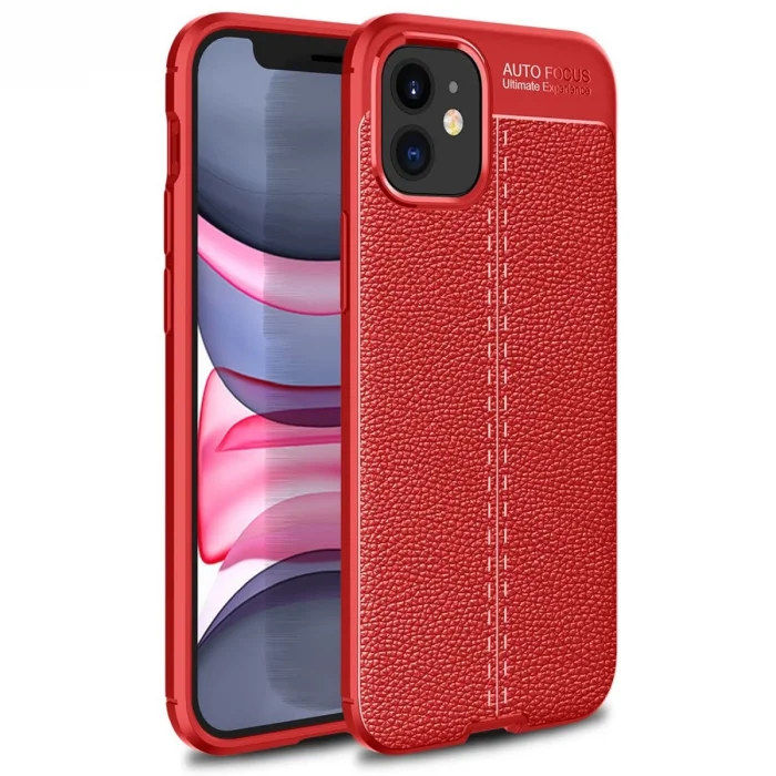 BUĞZ İphone 12 Mini Kılıf Auto Focus Kapak - Kırmızı