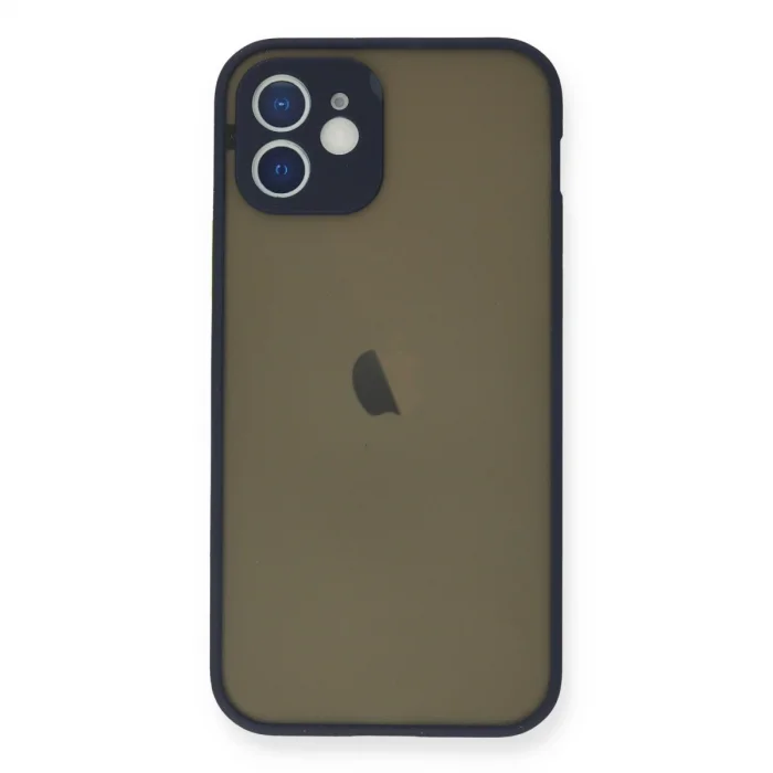 BUĞZ İphone 12 Mini Kılıf Montreal Silikon Kapak - Lacivert