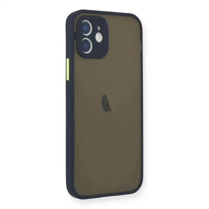 BUĞZ İphone 12 Mini Kılıf Montreal Silikon Kapak - Lacivert