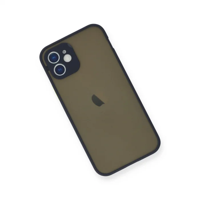 BUĞZ İphone 12 Mini Kılıf Montreal Silikon Kapak - Lacivert