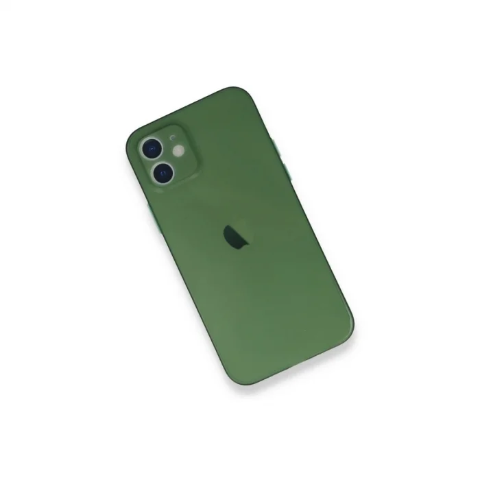 BUĞZ İphone 12 Mini Kılıf Pp Ultra İnce Kapak - Yeşil